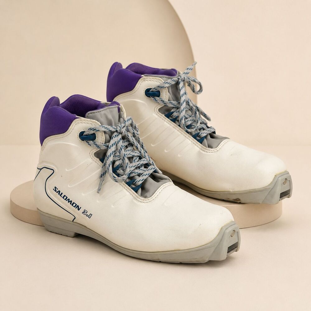 Salomon 3.1 SNS Profil Cross Country Ski Boots White Purple EU 39 w/ Box
